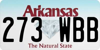 AR license plate 273WBB