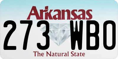 AR license plate 273WBO