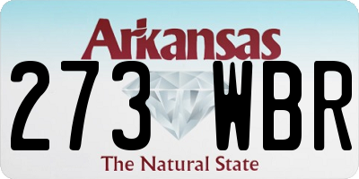 AR license plate 273WBR