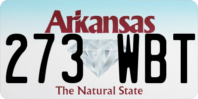AR license plate 273WBT