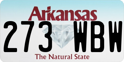 AR license plate 273WBW