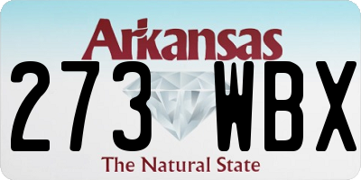 AR license plate 273WBX