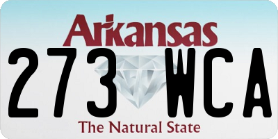 AR license plate 273WCA