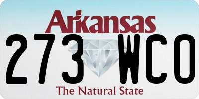 AR license plate 273WCO