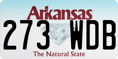AR license plate 273WDB