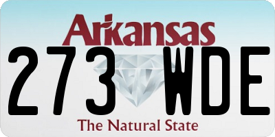 AR license plate 273WDE