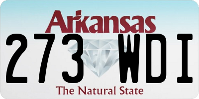 AR license plate 273WDI