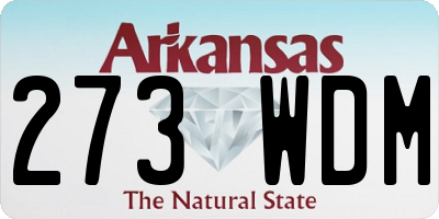 AR license plate 273WDM
