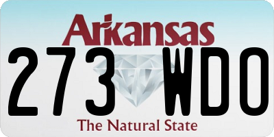 AR license plate 273WDO