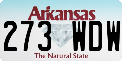 AR license plate 273WDW