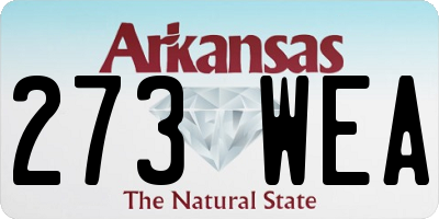 AR license plate 273WEA