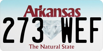 AR license plate 273WEF