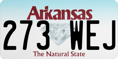 AR license plate 273WEJ