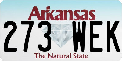 AR license plate 273WEK