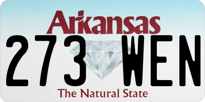 AR license plate 273WEN
