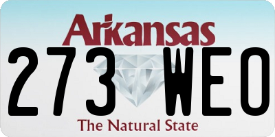 AR license plate 273WEO