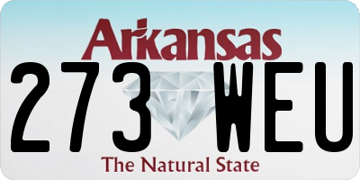 AR license plate 273WEU