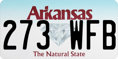 AR license plate 273WFB