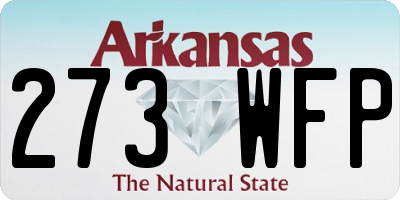 AR license plate 273WFP