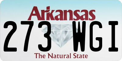 AR license plate 273WGI