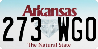 AR license plate 273WGO