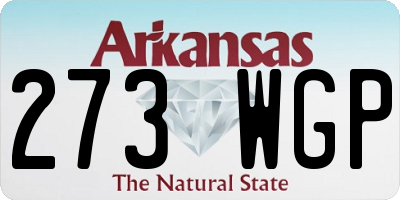 AR license plate 273WGP
