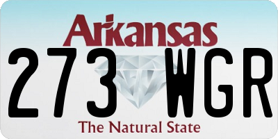 AR license plate 273WGR