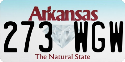 AR license plate 273WGW