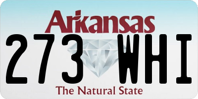 AR license plate 273WHI