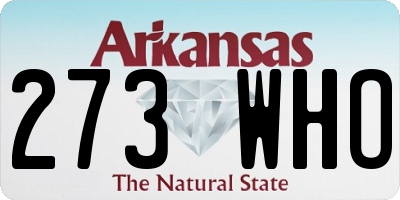 AR license plate 273WHO
