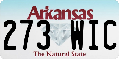 AR license plate 273WIC