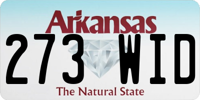 AR license plate 273WID