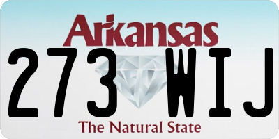 AR license plate 273WIJ