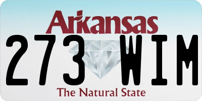 AR license plate 273WIM