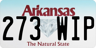 AR license plate 273WIP