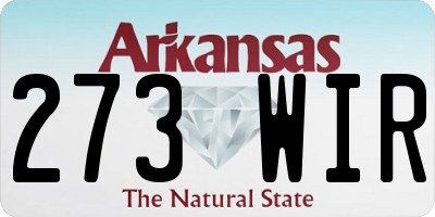AR license plate 273WIR