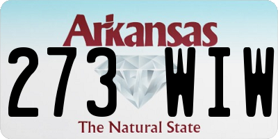 AR license plate 273WIW