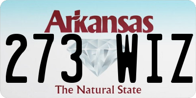 AR license plate 273WIZ