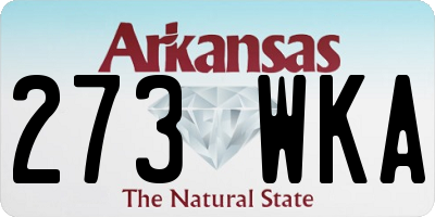 AR license plate 273WKA