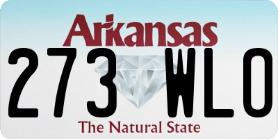 AR license plate 273WLO