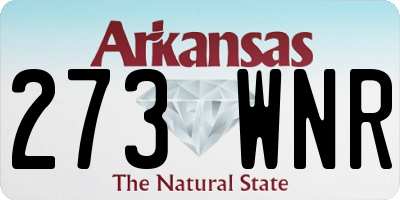 AR license plate 273WNR