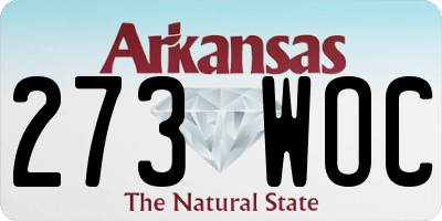 AR license plate 273WOC