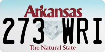 AR license plate 273WRI