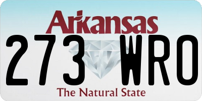 AR license plate 273WRO