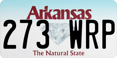 AR license plate 273WRP