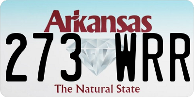 AR license plate 273WRR