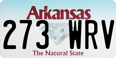 AR license plate 273WRV