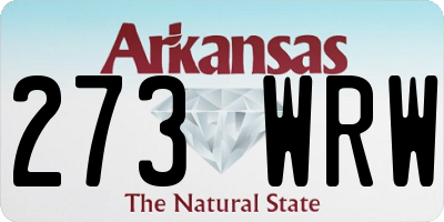 AR license plate 273WRW
