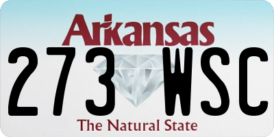 AR license plate 273WSC