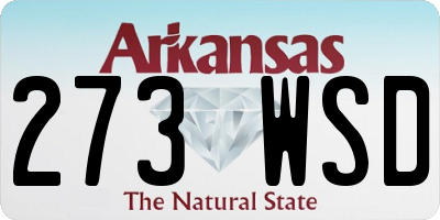 AR license plate 273WSD